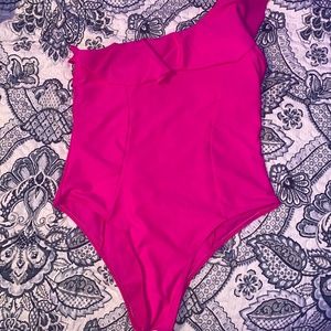 Pink- one strap swim suit